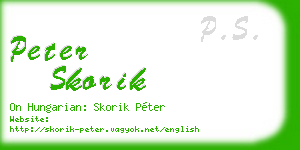 peter skorik business card